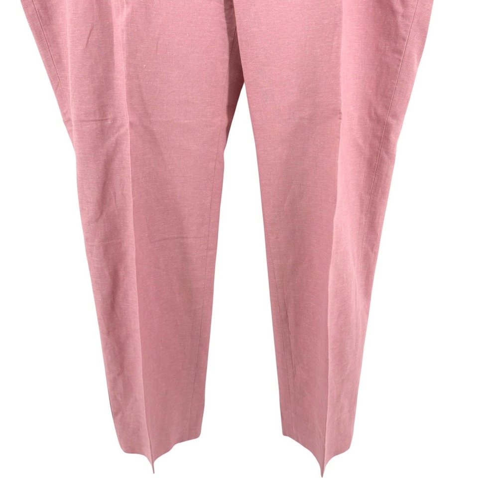 NEW Joseph Abboud Dress Pants Mens 44x30 Trousers Pink Linen Blend Slim Fit Flat - Picture 11 of 14